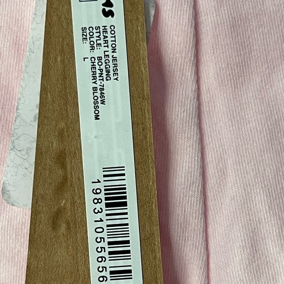 SKIMS Cotton Jersey Heart Cut Out Legging Sz Large BO-PNT-7846 Cherry Blossom - Picture 5 of 6